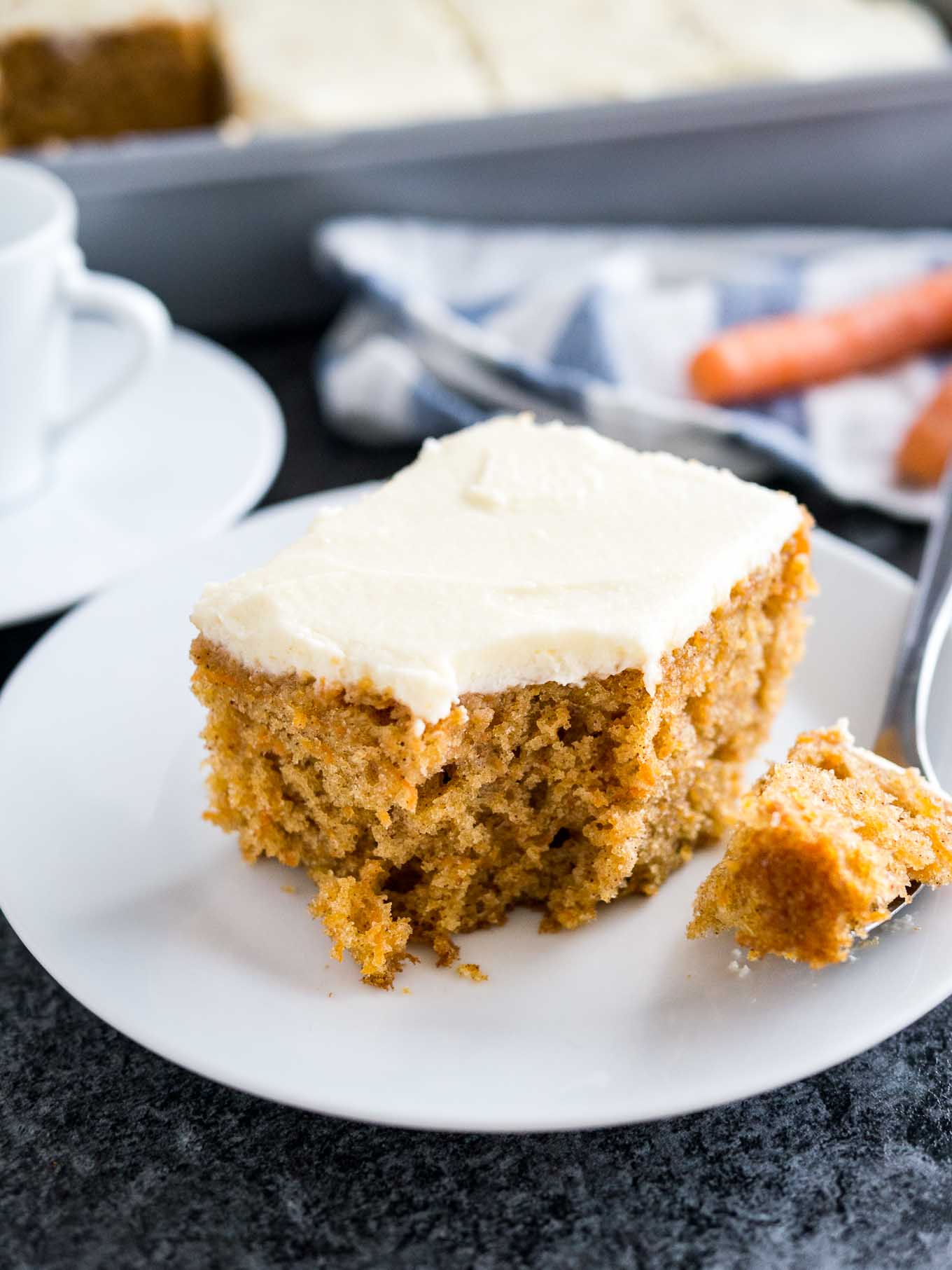 Easy Carrot Cake Recipe with Cream Cheese Frosting (Nut-free)