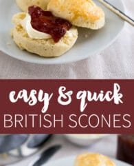 Easy British Afternoon-Tea Scones - perfect for entertaining guests and super fast and easy to make! You can make them in advance and freeze them.