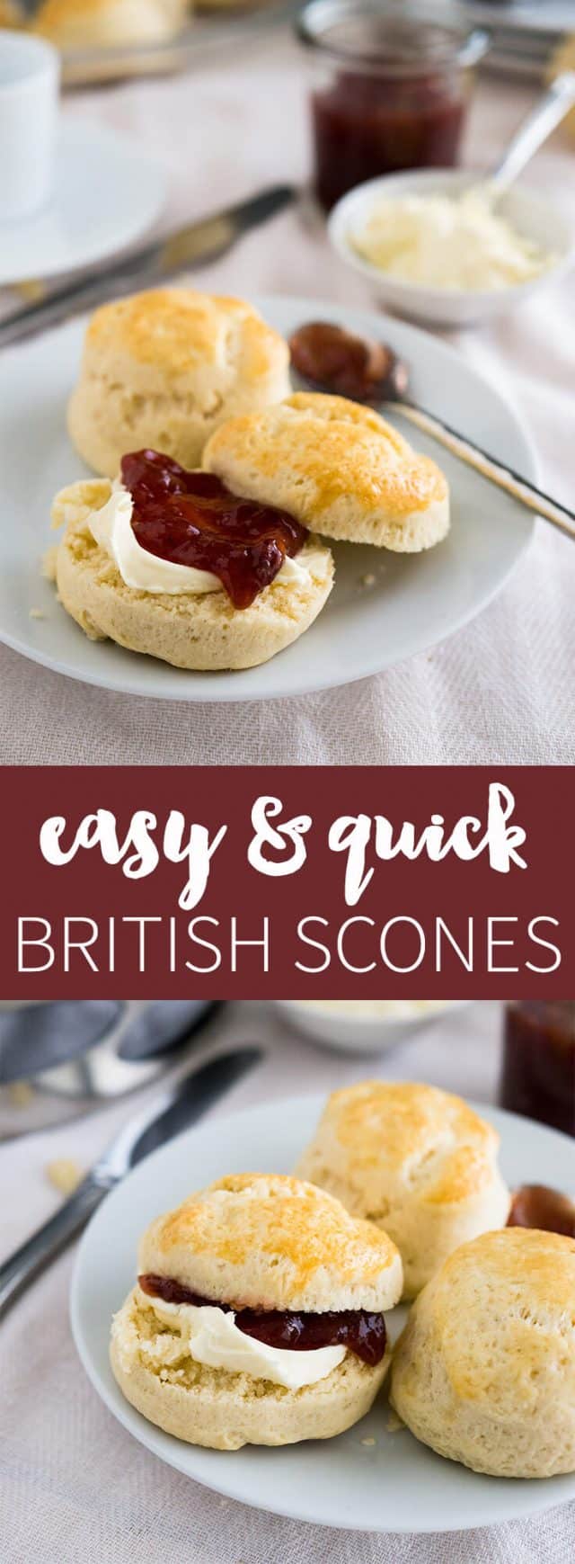 Easy English Scones Recipe with Jam & Clotted Cream