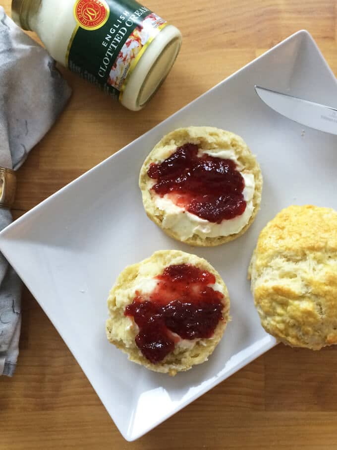 Easy English Scones Recipe with Jam & Clotted Cream