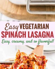 Vegtarian Spinach Lasagna Recipe