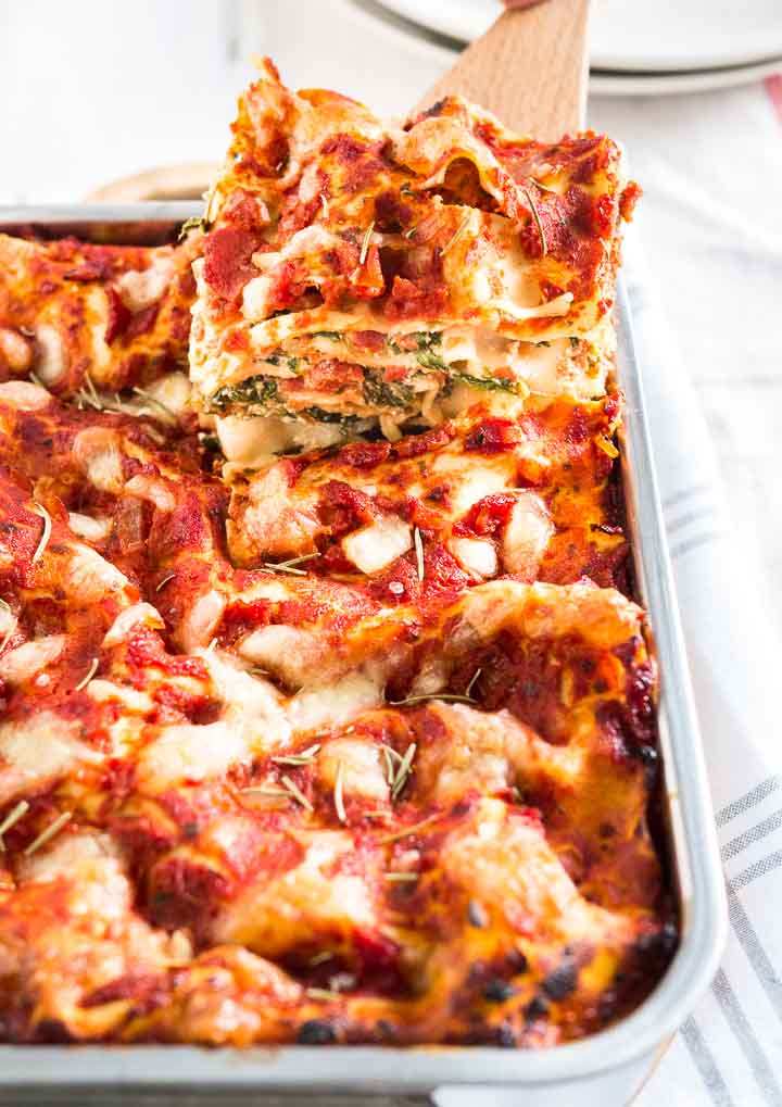 Spinach Lasagna Recipe {Vegetarian Lasagna With Spinach}