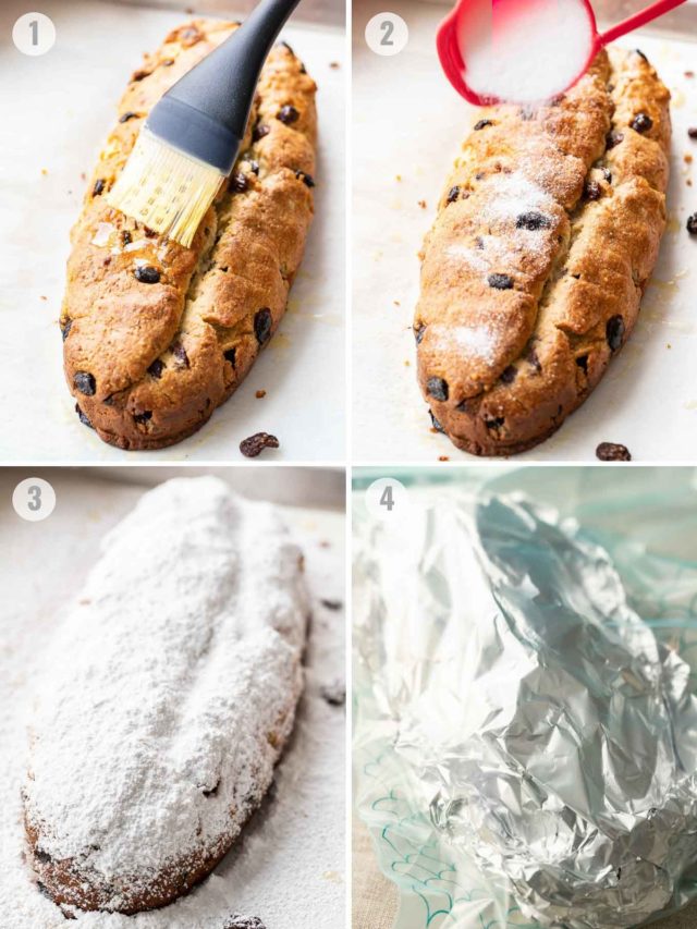 how to finish the baked stollen collage