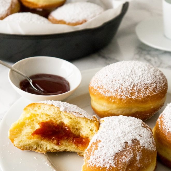 Jelly Filled Donuts Recipe Krapfen Plated Cravings