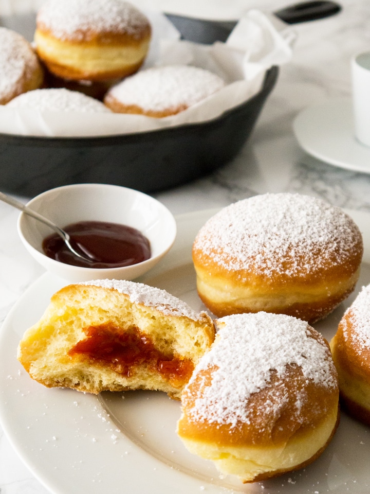 Jelly filled Donuts Recipe (Krapfen)  Plated Cravings