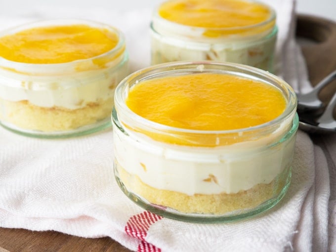 This Easy Canned Peach Dessert is so refreshing and perfect to make in advance! Serve it as a Dessert in a glass or as a cake.