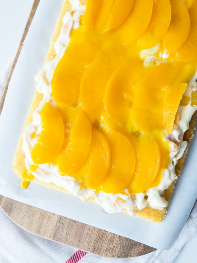 Easy Canned Peach Dessert w/ Vanilla & Sour Cream