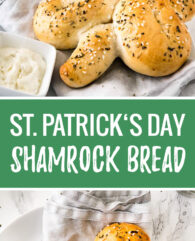This Shamrock Bread is so easy to make and super delicious! A perfect snack for your St. Patrick's Day party that goes perfectly with a pint of Guinness.