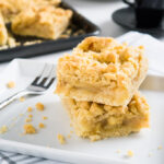 The best Apple Streusel Sheet Cake - made with fresh apple chunks and apple sauce for an extra moist filling!