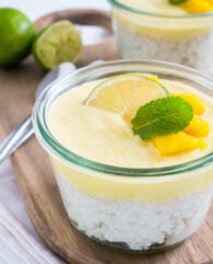 This vegan Mango Rice Pudding with Coconut makes a perfect breakfast or brunch treat. Can be made in advance and tastes great cold!