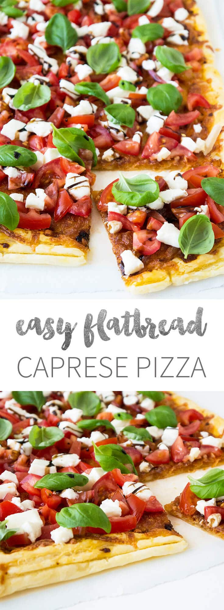 Easy Flatbread Caprese Pizza Recipe | Plated Cravings
