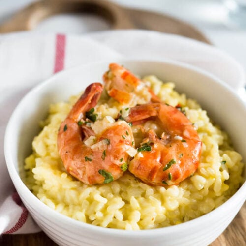 Saffron Shrimp Risotto (Risotto Milanese with Shrimps)