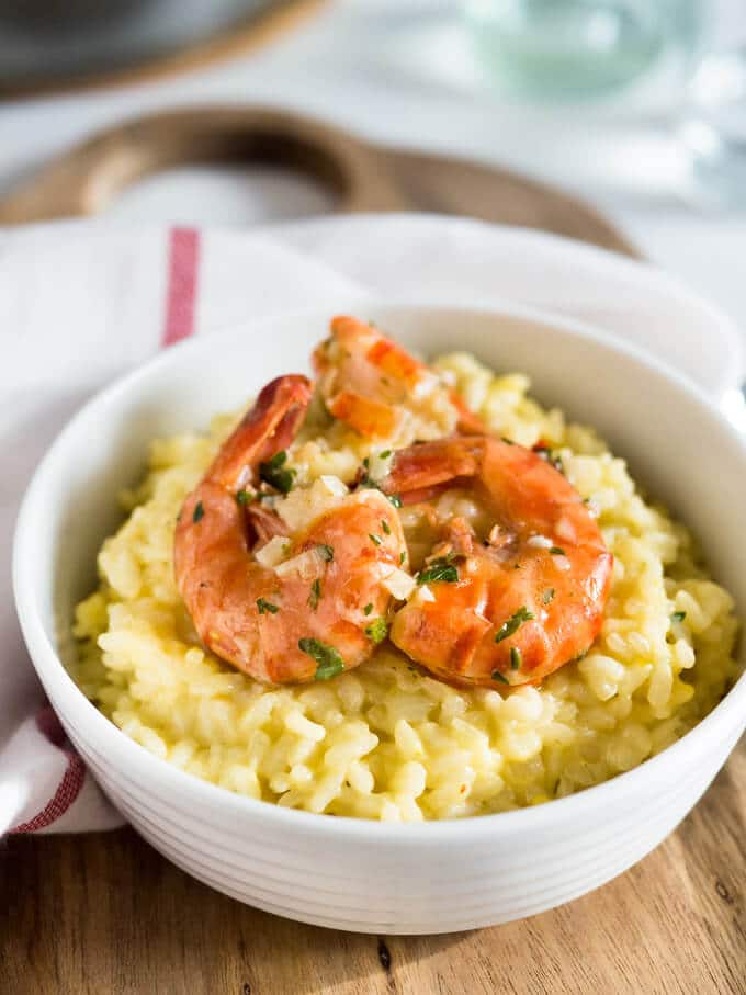 Saffron Shrimp Risotto (Risotto alla Milanese with Shrimps)