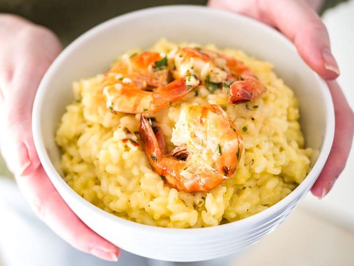 Saffron Shrimp Risotto (Risotto Milanese with Shrimps)
