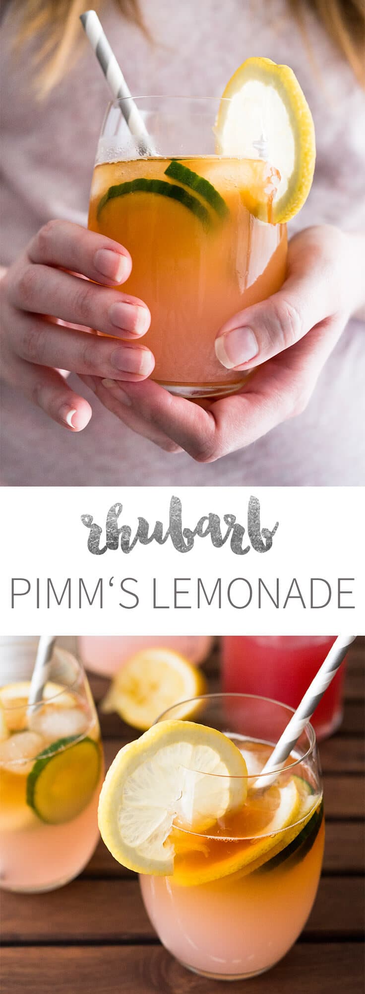 Rhubarb Pimm's Lemonade Plated Cravings