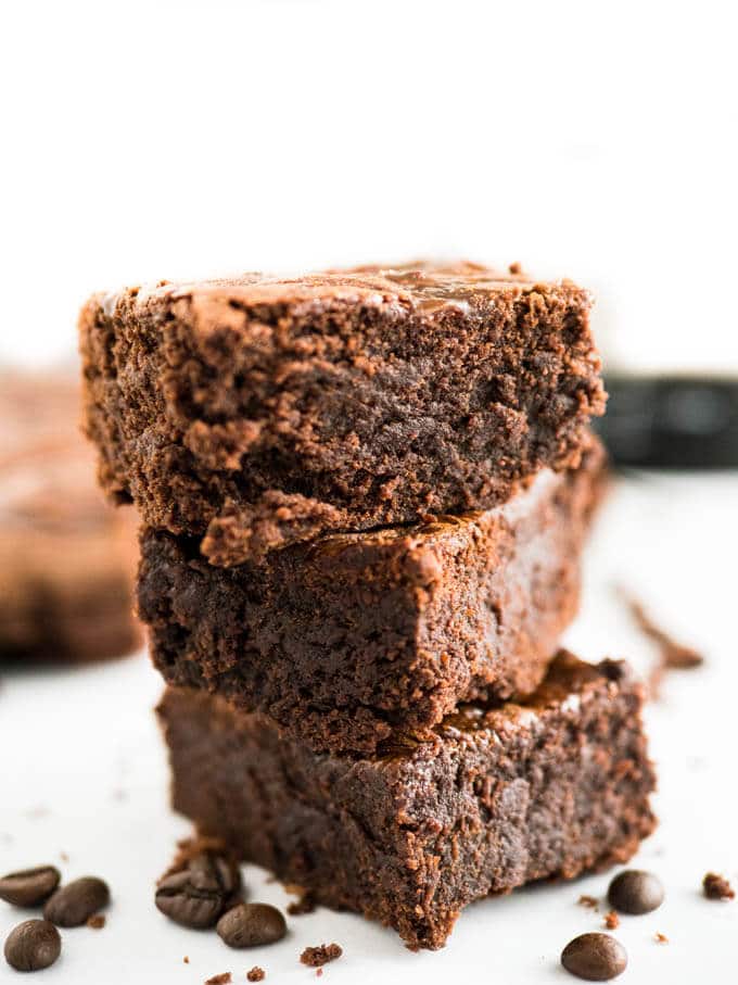 Cold Brew Coffee Brownies are rich, super fudgy, and made with cold brew coffee which takes the chocolate flavor to a new level! These delicious brownies satisfy all your caffeine and chocolate cravings.
