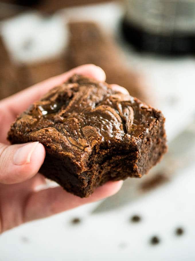 Cold Brew Coffee Brownies are rich, super fudgy, and made with cold brew coffee which takes the chocolate flavor to a new level! These delicious brownies satisfy all your caffeine and chocolate cravings.