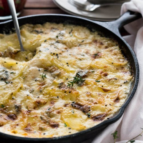 Gorgonzola Potatoes au Gratin Recipe - Plated Cravings