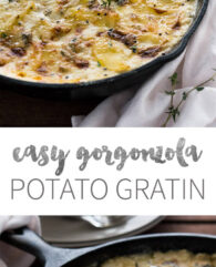 Gorgonzola Potatoes au Gratin Recipe is the only potato bake recipe you'll ever need! This easy, creamy Gratin au Dauphinoise recipe is full of cheese and makes a great comfort food which is perfect to feed a crowd.