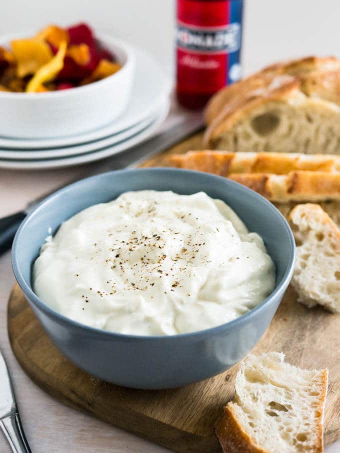 Gorgonzola Cream Cheese Spread is super easy to make, packed with flavor, and great as a dip with crackers or spread on your favorite bread!