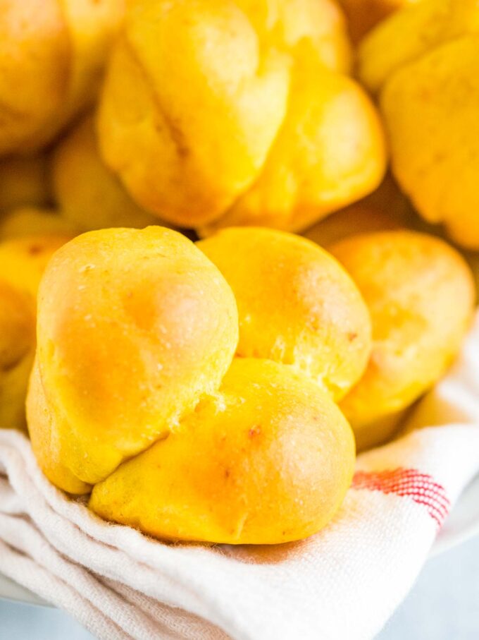 Easy Pumpkin Dinner Rolls (Soft Cloverleaf Rolls with Pumpkin)