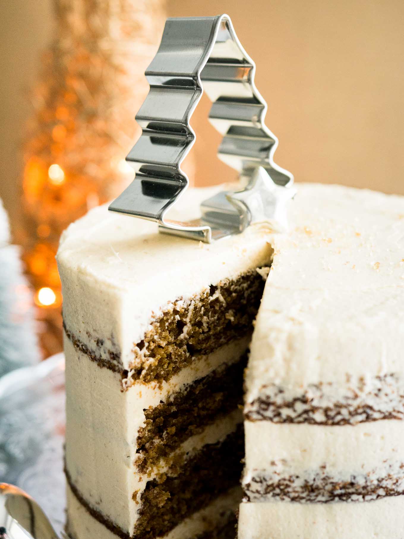 This Gingerbread Cake recipe is perfect for the holidays! A spicy and sweet ginger cake with a delicious Baileys cream cheese frosting.