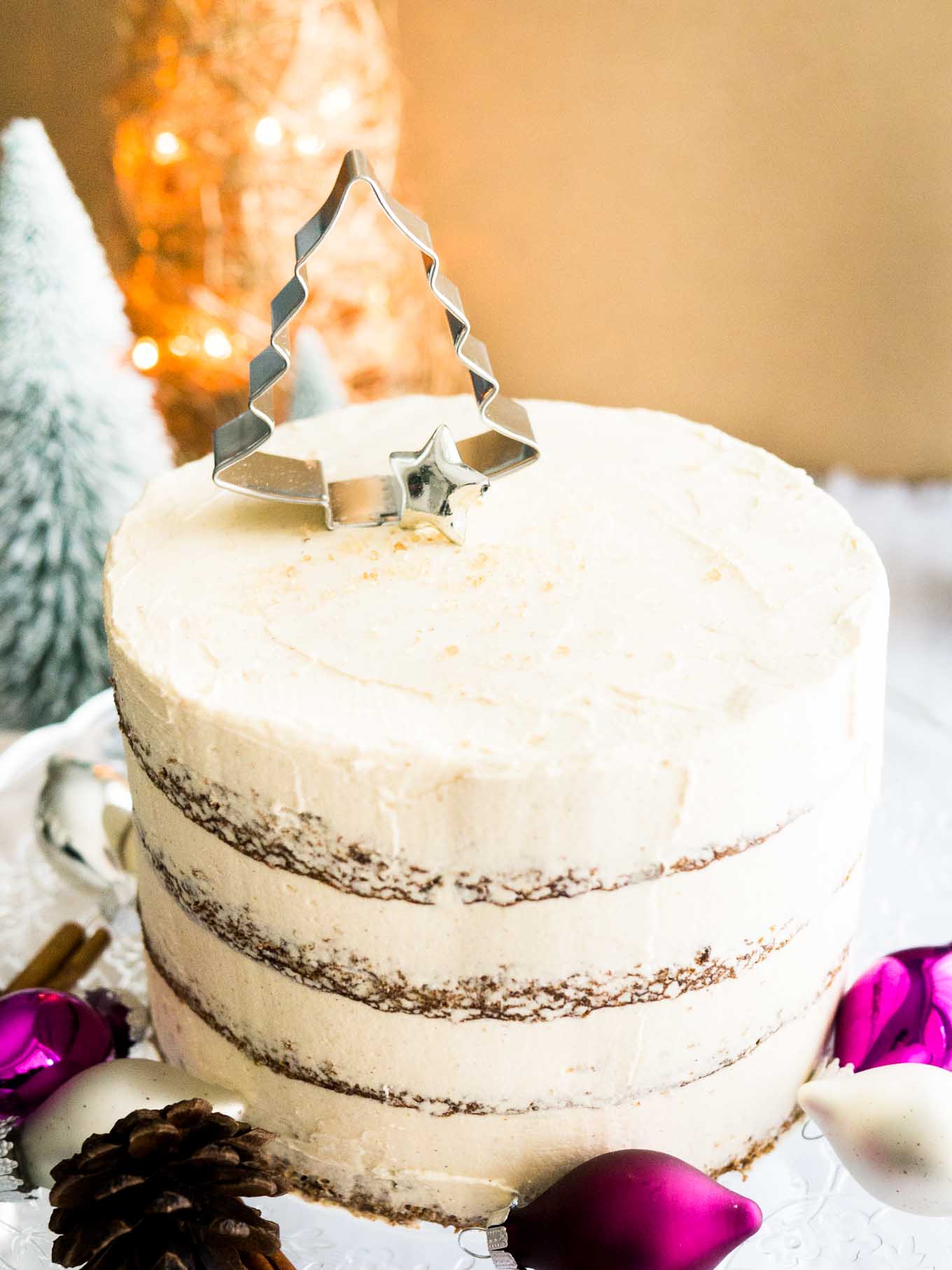 This Gingerbread Cake recipe is perfect for the holidays! A spicy and sweet ginger cake with a delicious Baileys cream cheese frosting.