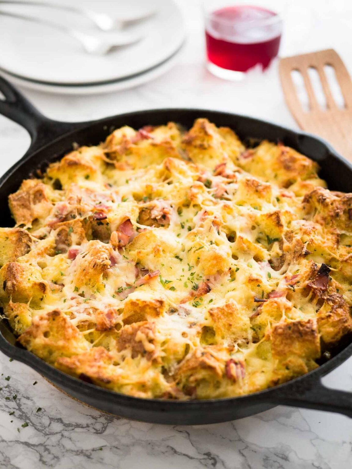 Ham And Cheese Breakfast Casserole - Plated Cravings