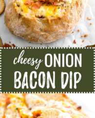 Hot Bacon and Cheese Dip | Game Day Party | Caramelized Onion Dip | Easy and fast to make Dip | Dip in Bread Bowl