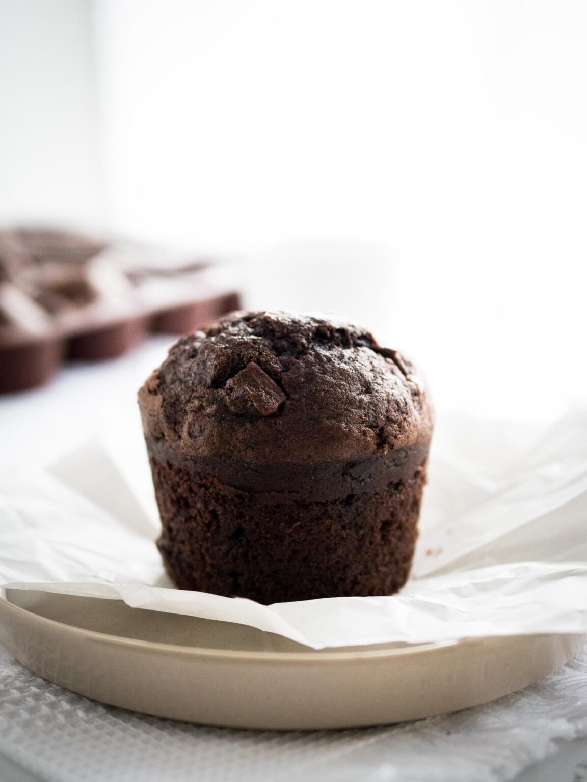 Chocolate Banana Muffins - Plated Cravings