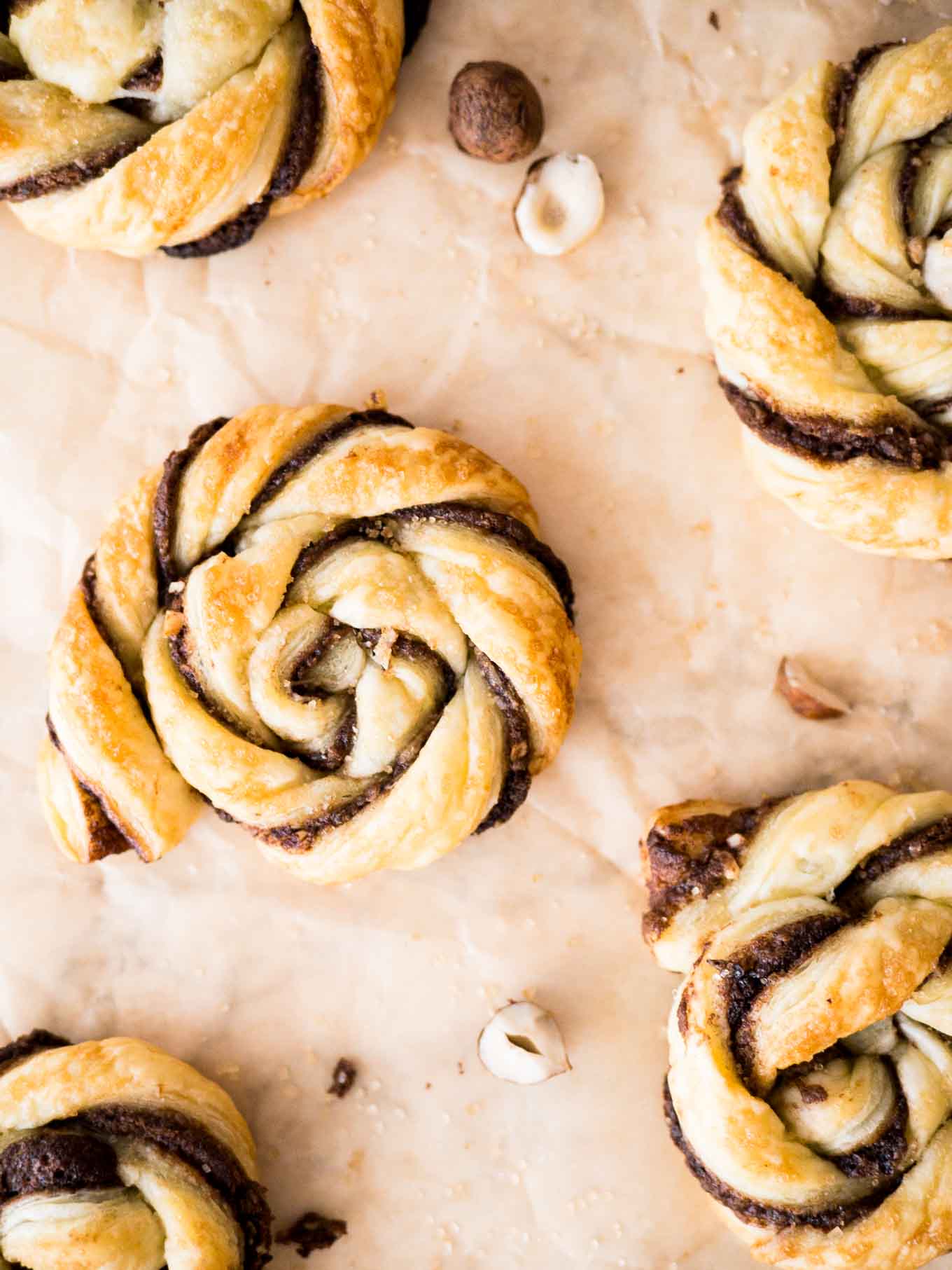 These Twisted Nutella Danish pastries are buttery, flaky, and filled with Nutella! Easy enough to whip up on a weeknight, yet special enough for a party.