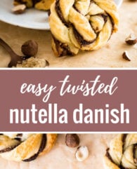 Nutella Danish | Danish pastry | Nutella pastry | Puff Pastry | Easy Puff Pastry Dessert