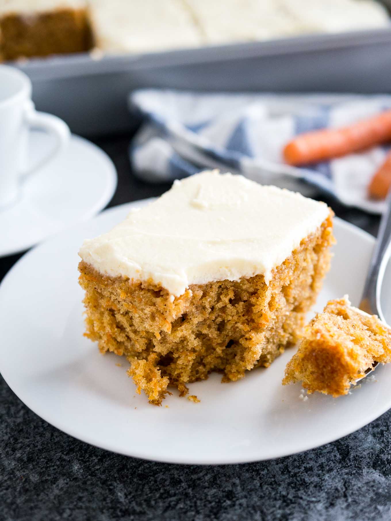 Easy Carrot Cake Recipe with Cream Cheese Frosting (Nut-free)