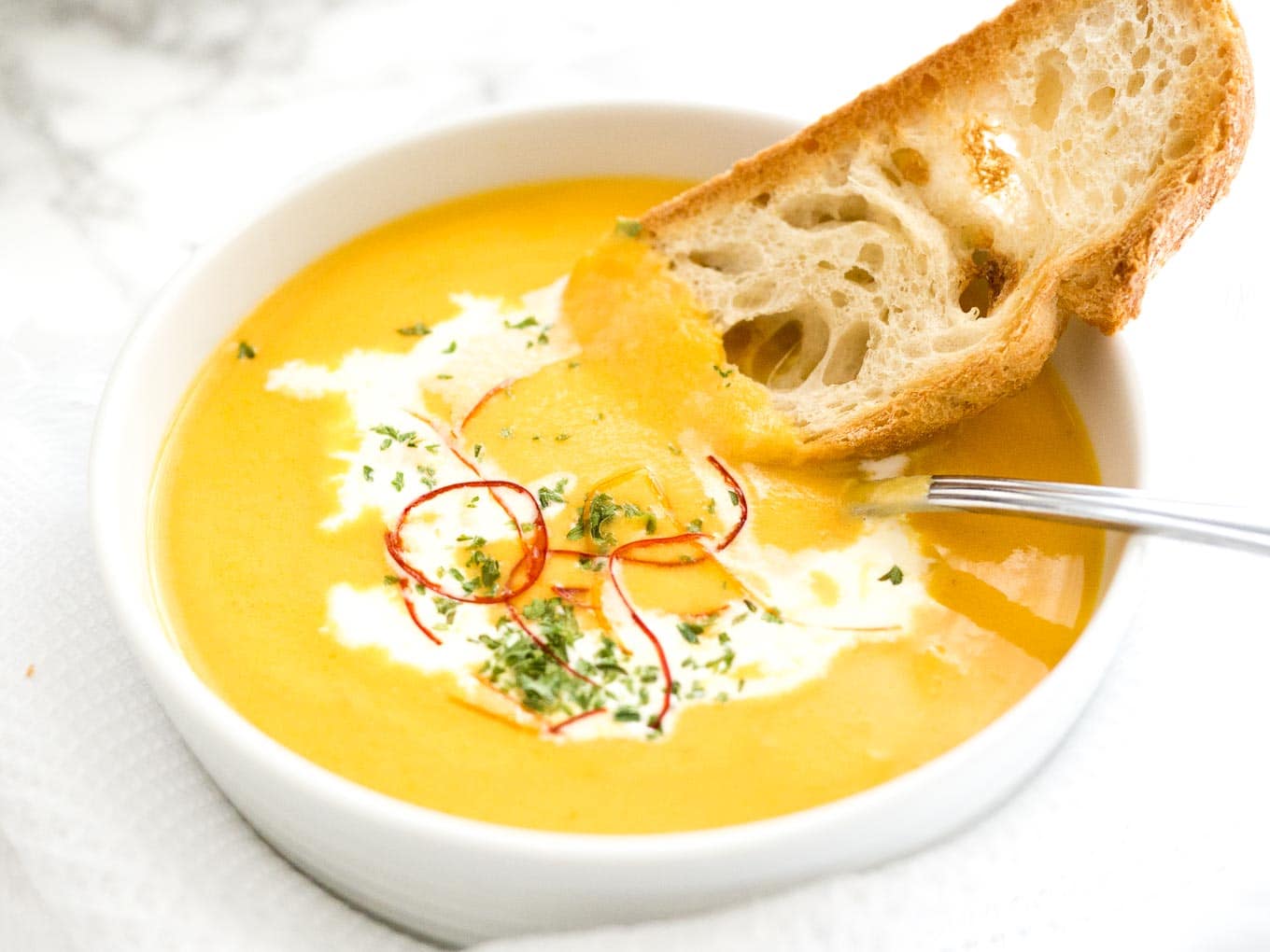 Simple Carrot Soup - A Beautiful Plate