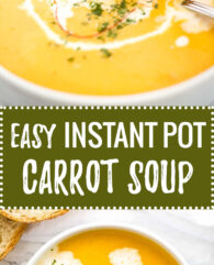 Instant Pot Carrot Soup | Pressure Cooker Carrot Soup | Carrot Coconut Soup | Easy Carrot Soup | Easy Instant Pot Recipe | Spicy and sweet carrot soup