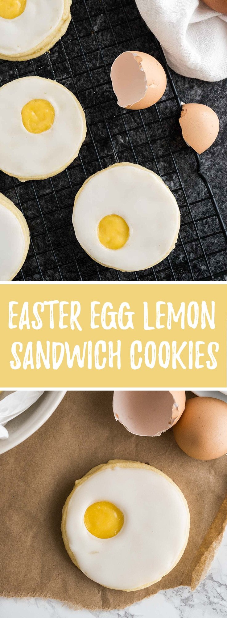 These cute Easter Sugar Cookies are bursting with flavor! Filled with lemon curd and topped with lemon icing, these egg-shaped sandwich cookies are a fun treat for your Easter celebration.