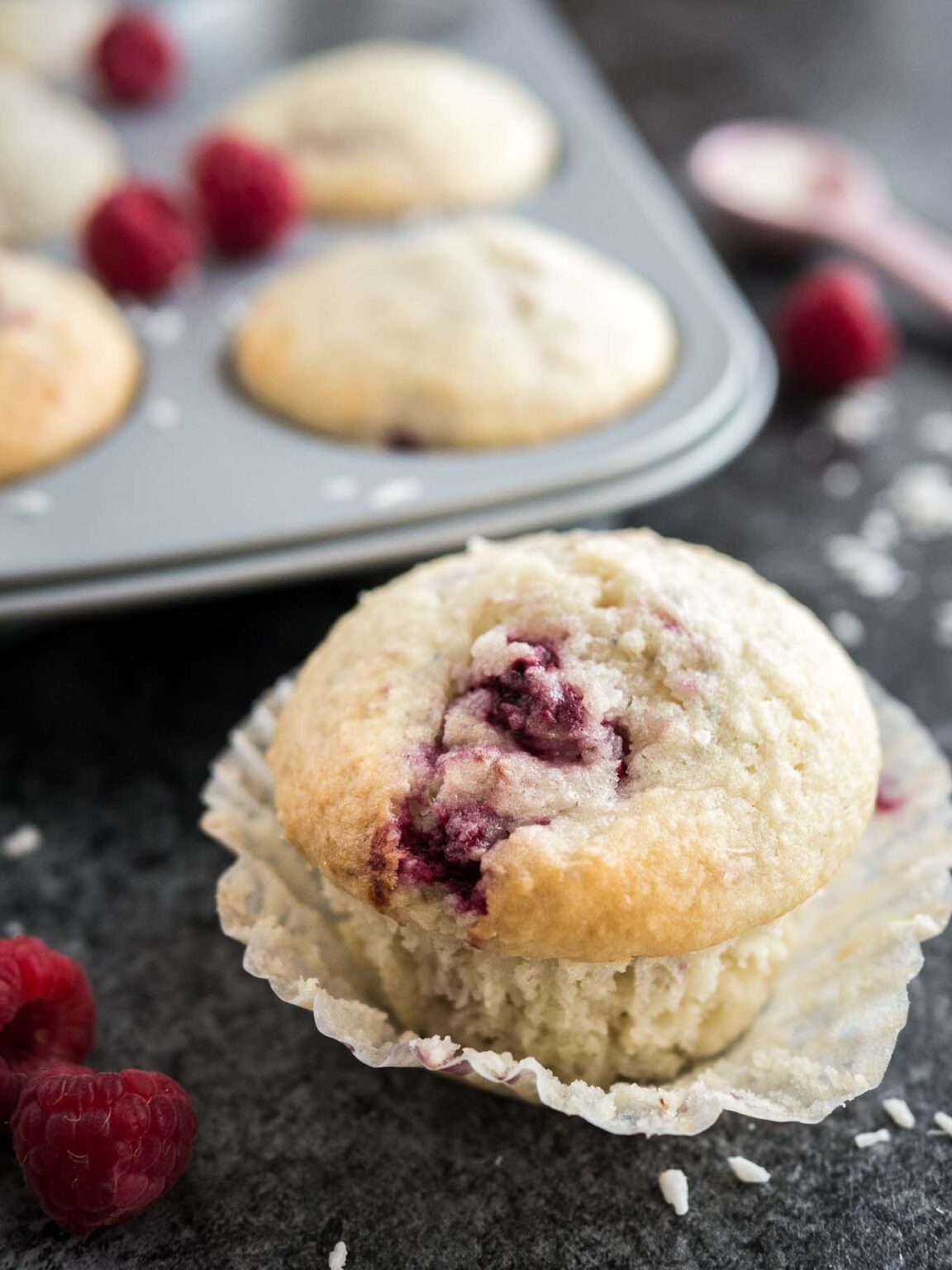 Coconut Raspberry Muffins Plated Cravings