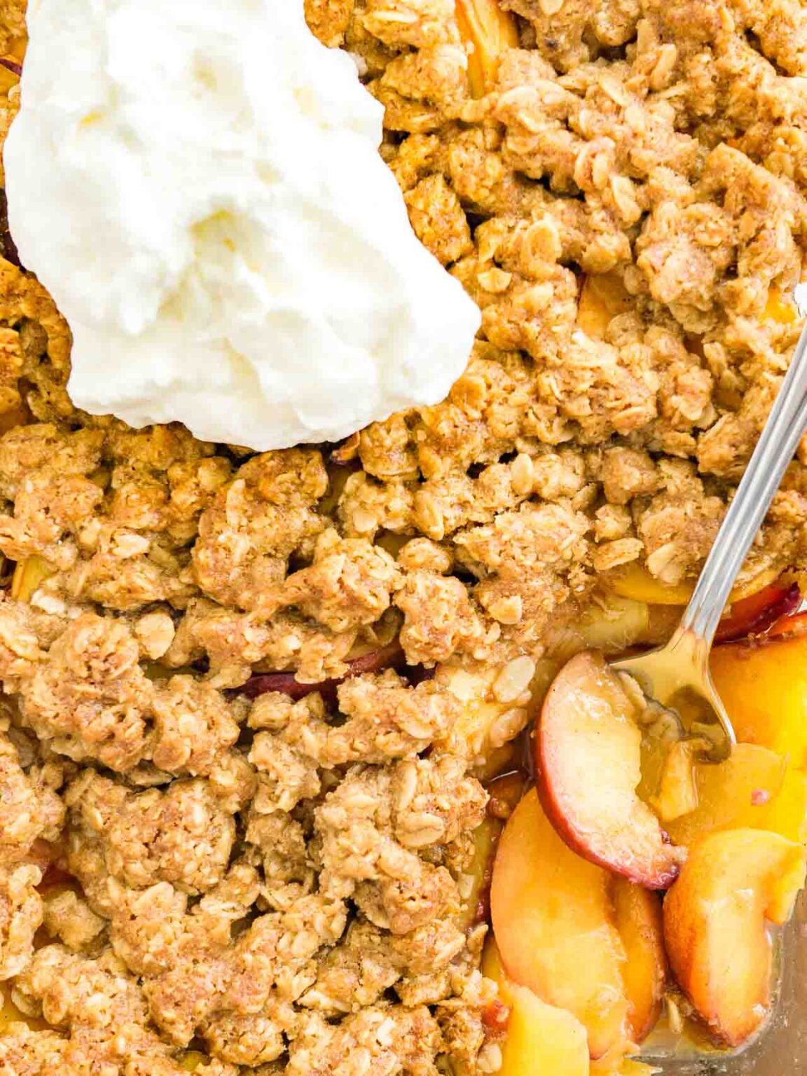 Peach Crisp Recipe with Fresh Peaches Plated Cravings
