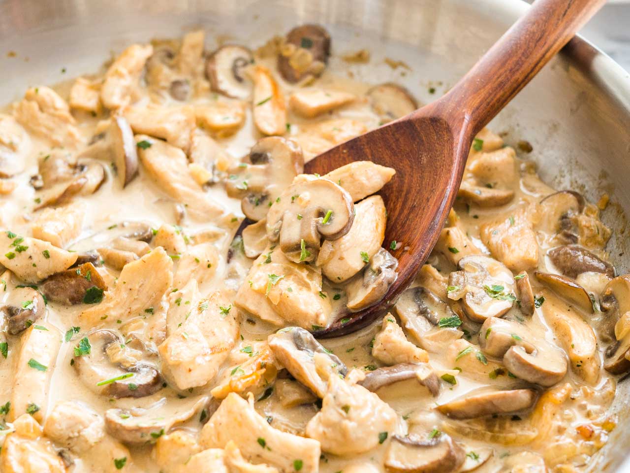 Chicken Mushroom Pasta {So creamy and easy!} - Plated Cravings