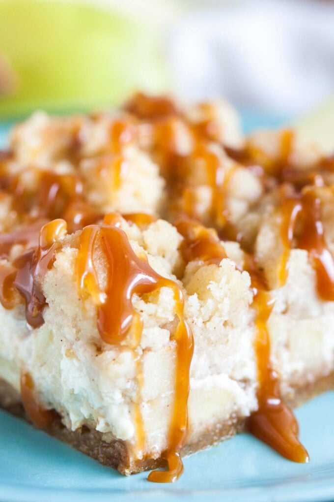 Caramel Apple Cheesecake Bars Plated Cravings 9276