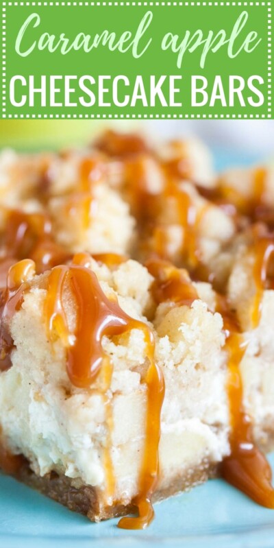 Caramel Apple Cheesecake Bars - Plated Cravings