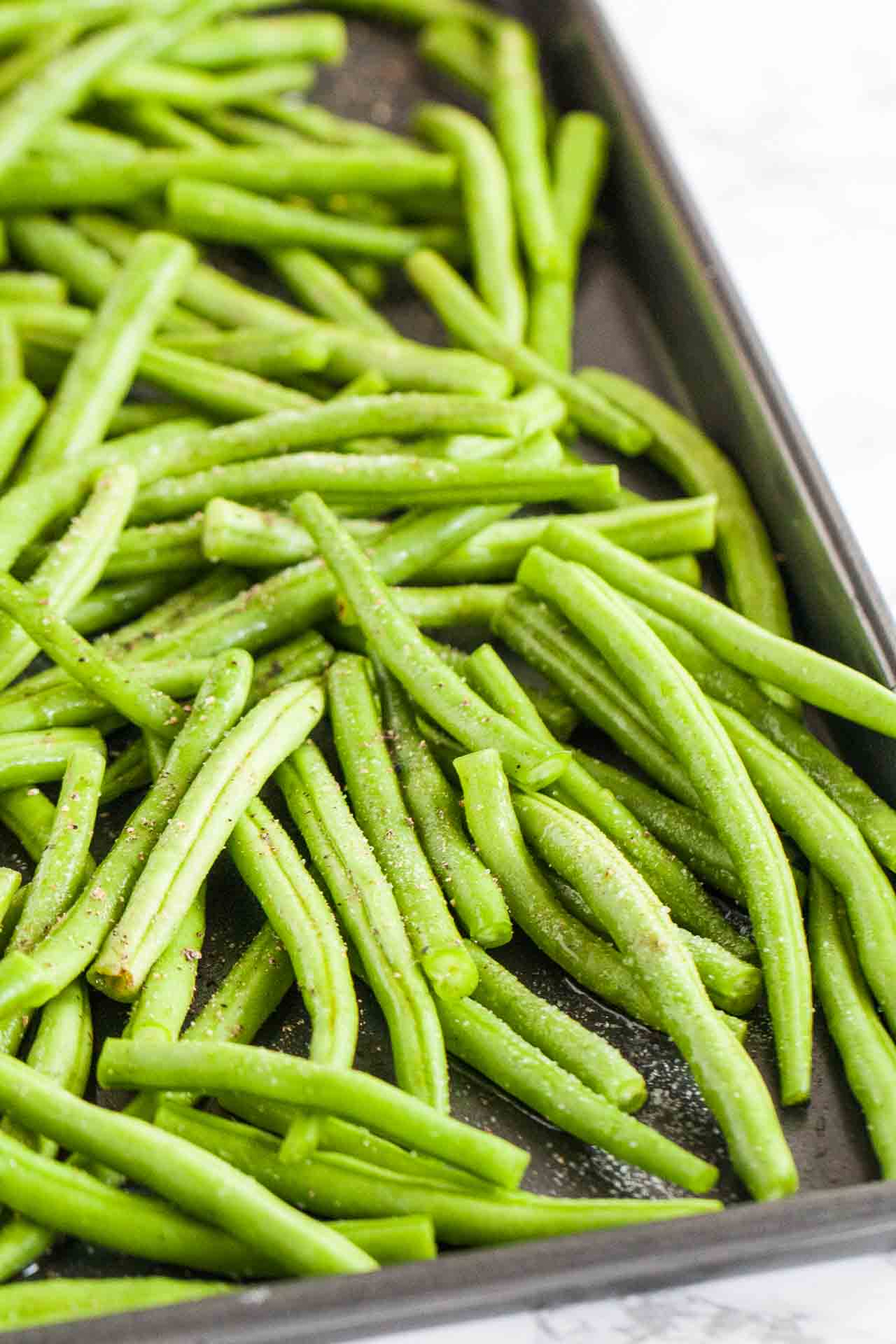 Parmesan Oven Roasted Green Beans - Plated Cravings