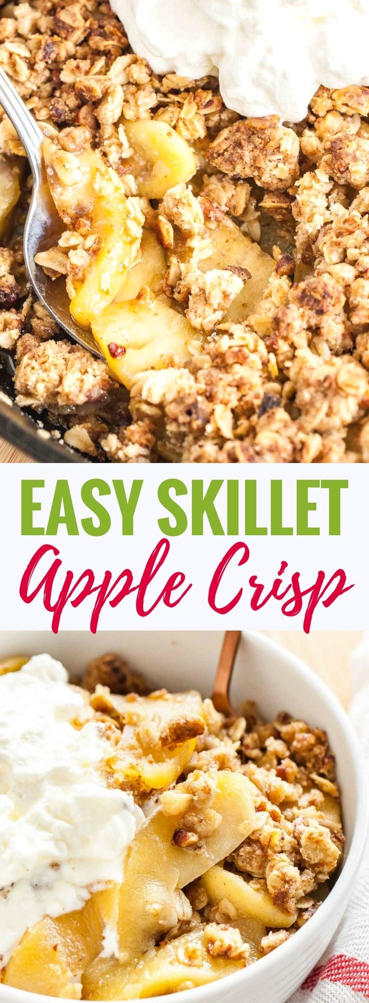 Easy Skillet Apple Crisp Recipe | Plated Cravings