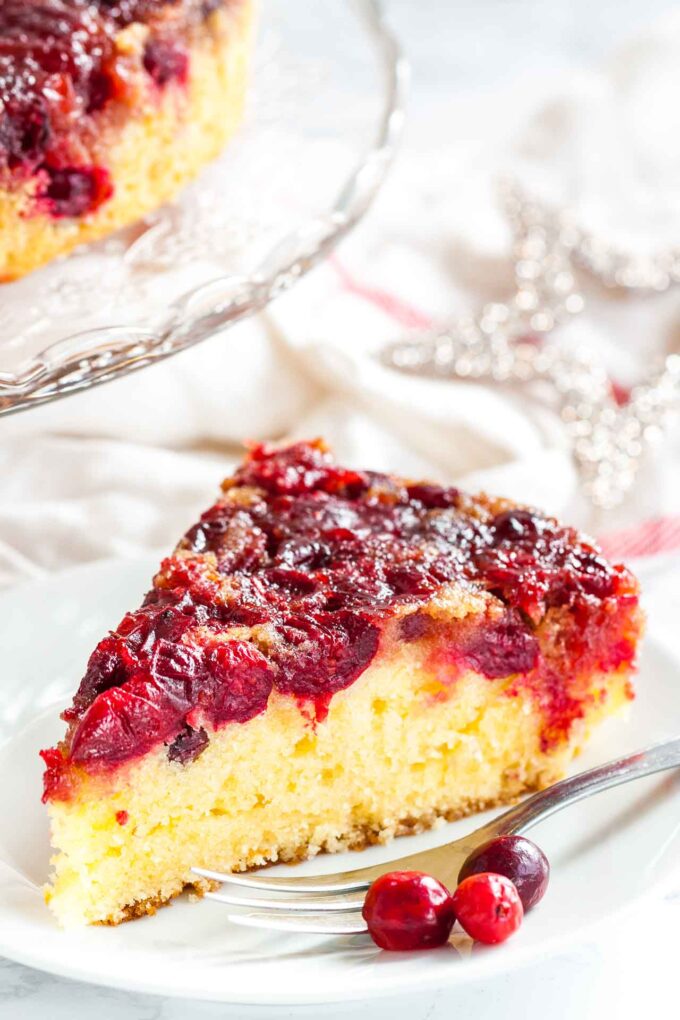 Cranberry Upside Down Cake - Perfect for the Holidays!