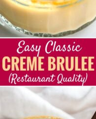 Creme Brulee is the perfect make-ahead dessert that will impress your guests! A silky, smooth vanilla custard topped with a layer of brittle caramel, that is easier to make at home than you think.