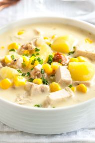 Creamy Leftover Turkey Soup (Easy Turkey Corn Chowder Recipe)