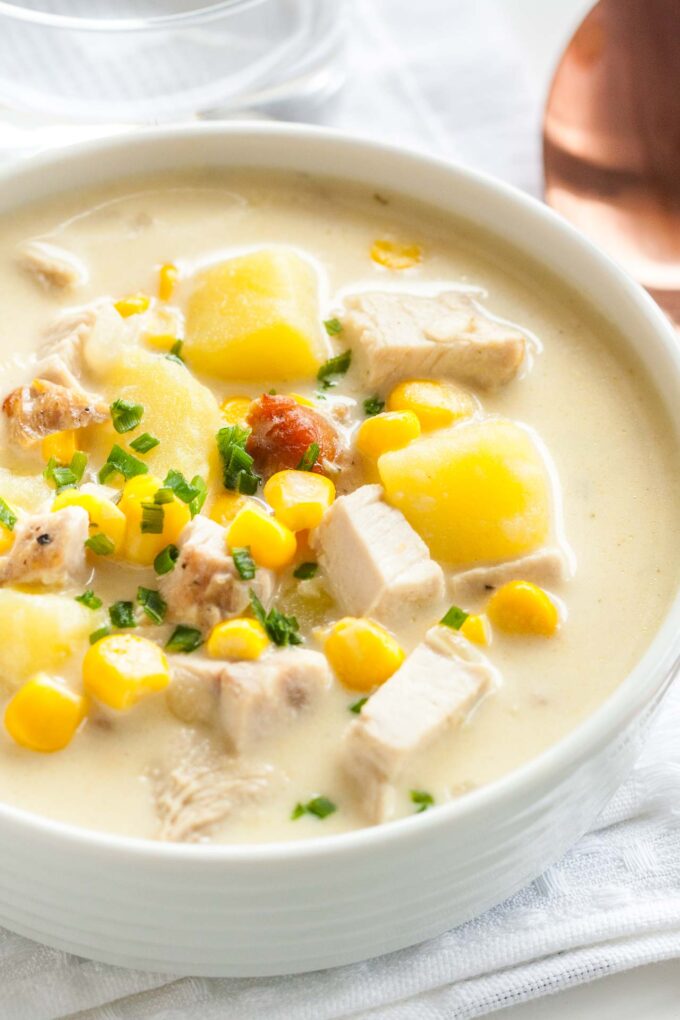 Creamy Leftover Turkey Soup (Easy Turkey Corn Chowder Recipe)