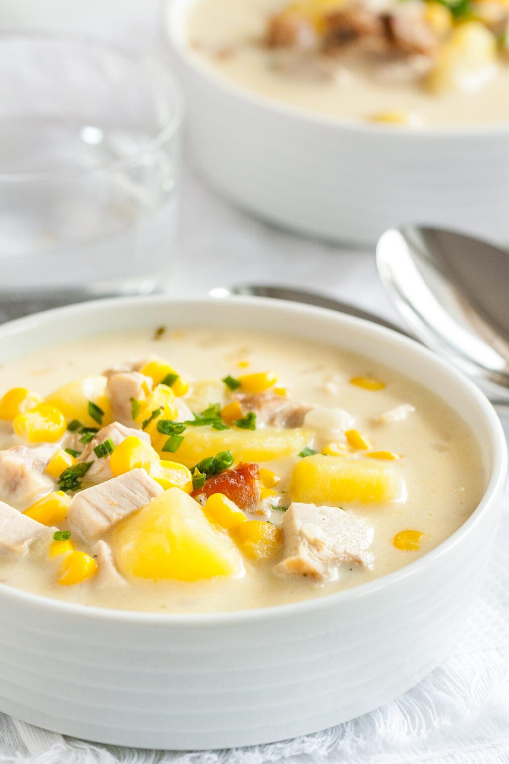 Creamy Leftover Turkey Soup {Easy Turkey Corn Chowder Recipe}