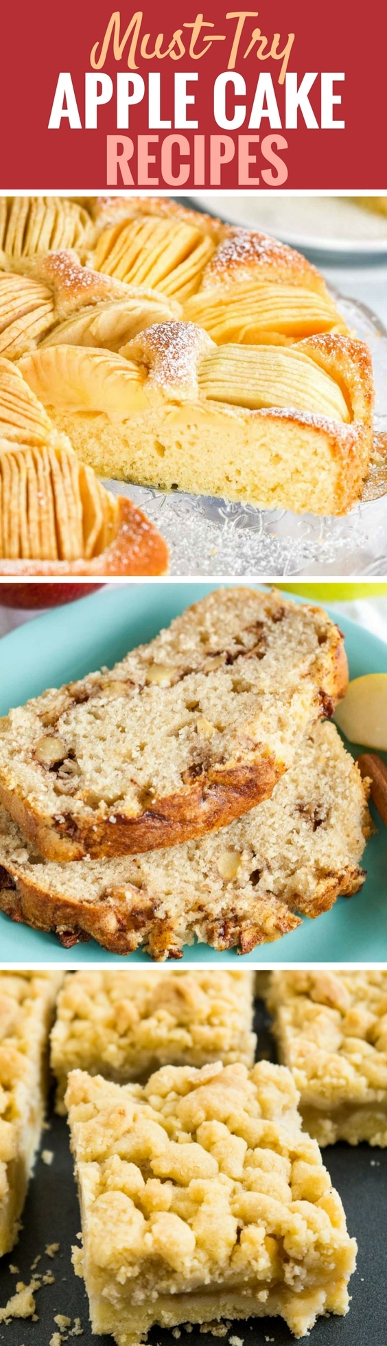 Three Must Try Apple Cake Recipes that are super popular on Plated Cravings and loved by family, friends, and readers! All three recipes are made from scratch and taste delicious.