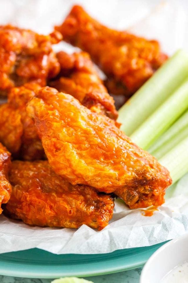 air-fryer-chicken-wings-extra-crispy-plated-cravings